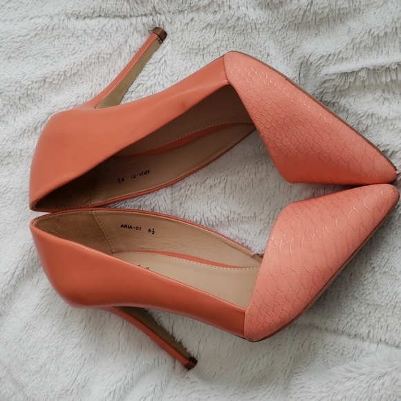 Mixx Shuz Aria Orange High Heels - Picture 8 of 10